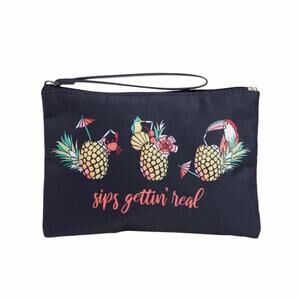 Vera Bradley Lighten Wristlet Toucan Party Navy